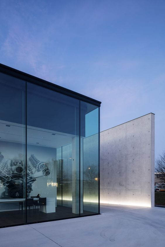 Modern glass healthcare clinic